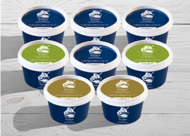 しぼりたて生乳ジェラート　8個セット（ミルク4個・抹茶2個・ほうじ茶2個）